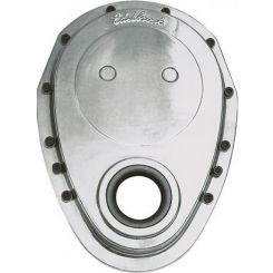 Edelbrock Timing Cover 1-Piece Aluminium Polished Gaskets Bolts Washers T