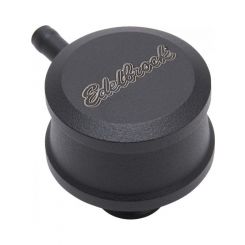 Edelbrock Valve Cover Breather Billet Aluminium Round Black Powdercoated