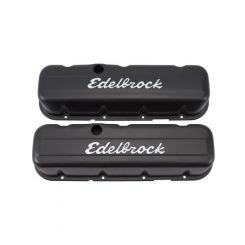 Edelbrock Valve Covers Signature Series Tall Steel Black Powdercoated Ede
