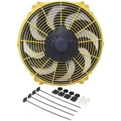 Hayden Electric Fan Single 16 in. Diameter Puller 1 500 cfm Yellow Shroud