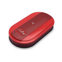 Holley Air Cleaner HOLLEY OVAL AIR CLEANER FINNED 3 INCH PREMIUM GLOSS
