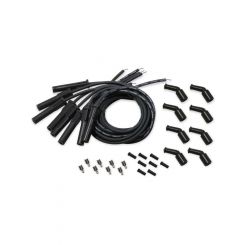 Holley Spark Plug Wires Cut to Fit Spiral Core 8.20mm Black 135 Degree