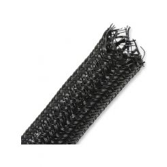 Holley Convoluted Tubing Split Wire Loom Plastic Black 0.250 in. I.D.