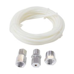 Aeroflow Complete 1/8" Nylon Tubing Kit Clear with Silver Fitting