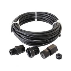 Aeroflow Complete 1/8" Nylon Tubing Kit Black with Black Fitting