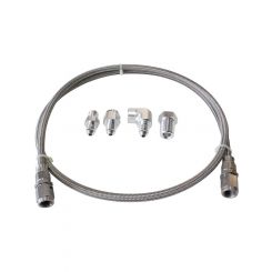 Aeroflow S/Steel Braided Line Gauge Kit -3AN 3ft Hose with Fittings