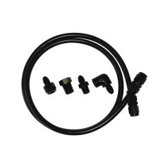 Aeroflow Black Nylon S/Steel Braided Line Gauge Kit -3AN 4ft Hose