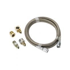 Aeroflow S/Steel Braided Line Gauge Kit -3AN 6ft Hose with Fittings