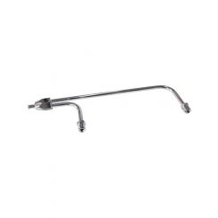 Aeroflow Chrome Steel Holley Fuel Line 9-5/16" Between In, 3/8" Tube