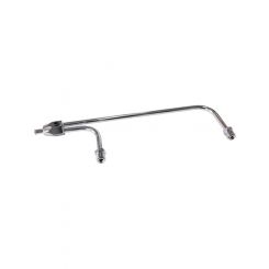 Aeroflow Chrome Steel Holley Fuel Line 8-21/32" Between In, 3/8" Tube AF30-4160