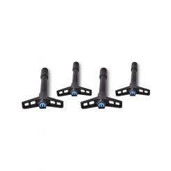 Mopar Performance Valve Cover Wing Nuts Black Crinkle Blue Mopar Emble
