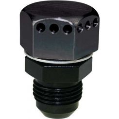 Moroso Fitting Vacuum Pump Straight Male -8 AN Threads Aluminium Black