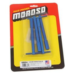 Moroso Valve Cover Wing Nuts Aluminium Blue Powdercoated Extra Long 1/ 4