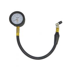 Moroso Tire Pressure Gauge Analog 2 1/4in. Dia. 0-60 psi 16in. Hose Blee