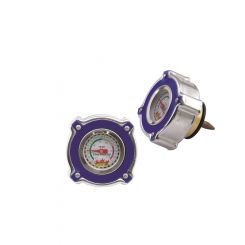 Mr Gasket Radiator Cap/Gauge Thermocap Aluminium Blue Anodised Plain 16