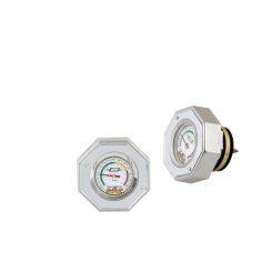 Mr Gasket Radiator Cap/Gauge Thermocap Aluminium Silver Anodised Plain 7