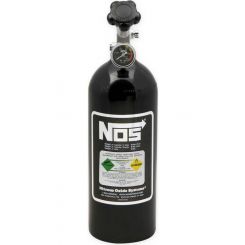 Nitrous Oxide Systems 5lb. Bottle w/ Black Finish & Super Hi Flo Valve w/ Gauge