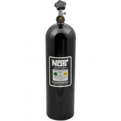 Nitrous Oxide Systems 15lb. Bottle w/ Black Finish & Super Hi Flo Valve w/ Gauge