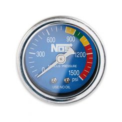 Nitrous Oxide Systems Pressure Gauge Blue 1-1/2" 0-1500 PSI Not Liquid Filled