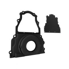 Proflow Timing Cover 2-Piece Cast Aluminium Black Powdercoat With