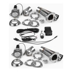 Proflow Dual Exhaust Cutouts Electric Aluminium Bolt On 2.5in Dia