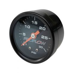 Proflow Fuel Pressure Gauge 0-30PSI Black / Black Face 40mm