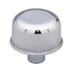 Proflow Push-In Breather Steel Chrome 2-3/4" Diameter with 1 inch Ne