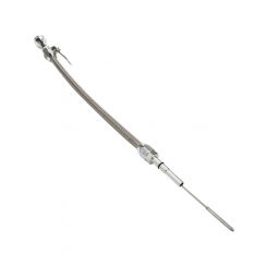 Proflow Engine Dipstick Braided Stainless Steel Tumble Polished Chev