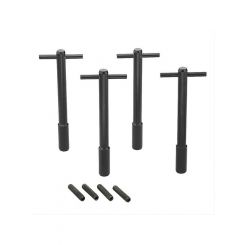 Proflow Aluminum Black T-Bar Valve Cover Nuts 1/4"-20 x 1-1/4" (4-5/