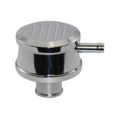 Proflow Breather Cap Push-In with Tube Ball-Milled Polished Aluminum