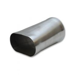 Proflow Pipe Adapter Exhaust Oval To Round Stainless Steel Raw 3 i