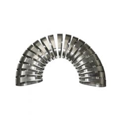 Proflow Pie Cut Oval Tubing Stainless Steel cut 3 40mmx96mm