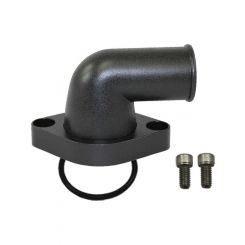 Proflow Aluminium Water Neck Chevy 90 Degree O'Ring Style Black