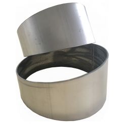 Proflow Pie Cut Round Tubing Titanium 3.0" 45 deg cut 9 degree