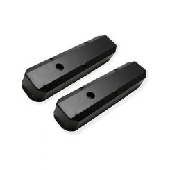 Proflow Valve Covers Tall Fabricated Aluminum Black Powdercoat Smal