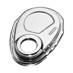 Proform Timing Chain Cover Chrome Steel Fit For SB Chevy 69-91 Crankshaft Seal
