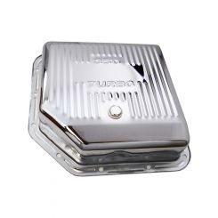 RTS Chrome Steel Transmission Pan For GM Turbo 3 1/2' Drain Plug