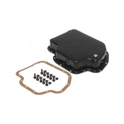 RTS Transmission Pan Deep Steel Finned Black powdercoat Finned GM TH400
