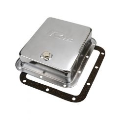 RTS Transmission Pan, Deep, Steel Chrome, For Ford C4, C10, Each