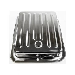 RTS Transmission Pan Stock Steel Finned Chrome Finned Ford C4 C10