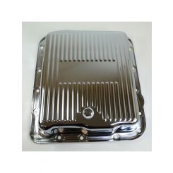 RTS Transmission Pan Stock Steel Finned Chrome GM 700R4 4L60 4L60E