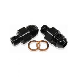 Aeroflow Transmission Cooler Fitting 1/4" NPSM Straight Thread to -8 AF375-08BLK