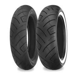 Shinko SR777 WHITE/Wall Tyre Motorcycle Suit Harley 150/80H16 REAR 77H
