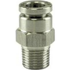 Turbosmart 1/8" NPT Straight Pushlock Fitting Stainless Steel 1/4"