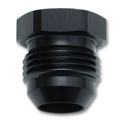 Vibrant Performance AN Flare Hex Head Plug; Size: -8AN Black Anodized