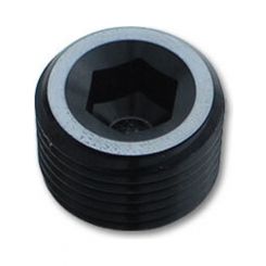 Vibrant Performance Socket Pipe Plug; Size: 1" NPT Black Anodized