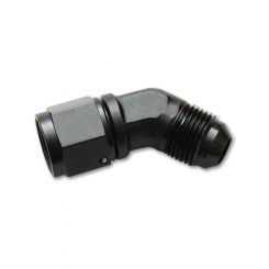 Vibrant Performance -6AN Female to -6AN Male 45 Swivel Adapter Fitting Black