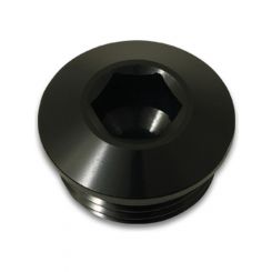 Vibrant Performance Low Profile ORB Port Plug, -10 AN Black Anodized
