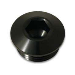 Vibrant Performance Low Profile ORB Port Plug, -12 AN Black Anodized
