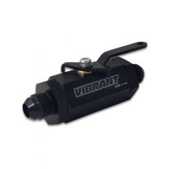 Vibrant Performance Shut Off Valve, Size: -12 AN Aluminum Black Anodized